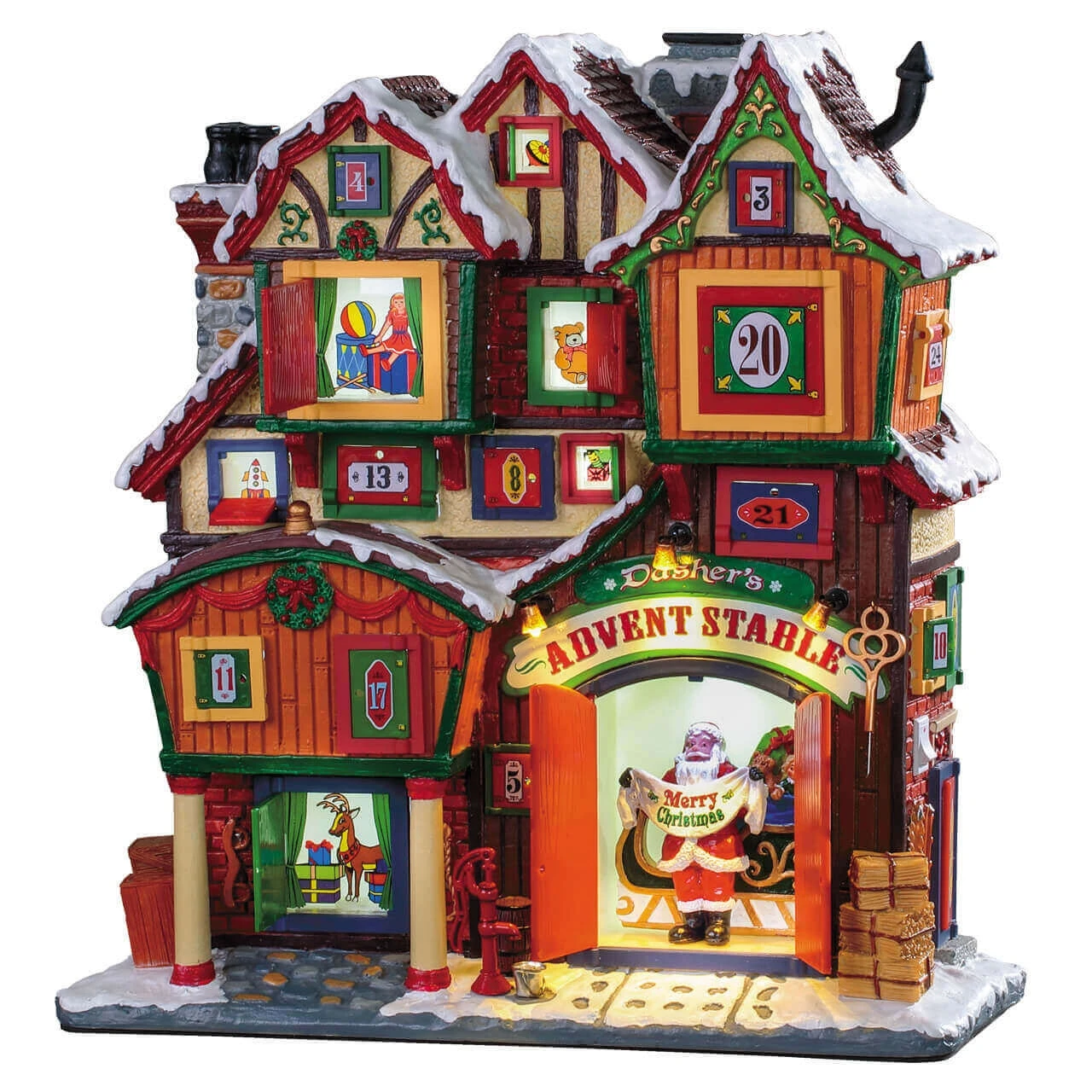 Stalle De L'Avent Lemax Dasher - Pour Village De Noël - Dimensions: Null 2 Stalle De L'Avent Lemax Dasher - Pour Village De Noël - Dimensions: Null – Image 2