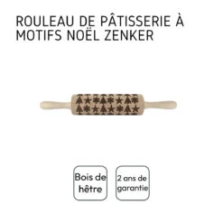 Rouleau à Pâtisserie En Bois Motif Noël 39 Cm Fackelmann Noël 3154450 -Homcom Boutique 3176238315449 4