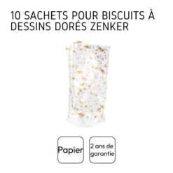 Lot De 10 Sachets Biscuits De Noël Doré Zenker 4346350 8 Lot De 10 Sachets Biscuits De Noël Doré Zenker 4346350 -Homcom Boutique 3176238434638 4