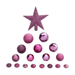 ATMOSPHERA Kit 18 Pièces Déco De Noël "Colorama" 23cm Cassis