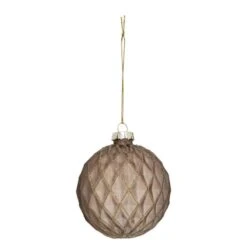 ATMOSPHERA Lot De 3 Boules De Noël "Marron Glacé" 8cm Naturel -Homcom Boutique 3560231553159 3