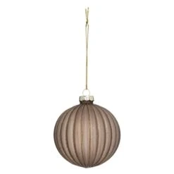 ATMOSPHERA Lot De 3 Boules De Noël "Marron Glacé" 8cm Naturel -Homcom Boutique 3560231553159 4