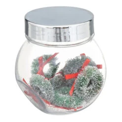 ATMOSPHERA Lot De 8 Couronnes Noël "Bocal" 7cm Vert & Rouge