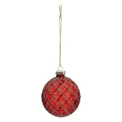 ATMOSPHERA Lot De 3 Boules De Noël Déco "Soir" 8cm Rouge -Homcom Boutique 3560231580728 3