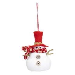 ATMOSPHERA Sujet De Noël "Bonhomme De Neige" 11cm Blanc
