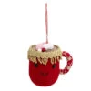 ATMOSPHERA Sujet De Noël Déco "Mug Chocolat" 10cm Rouge