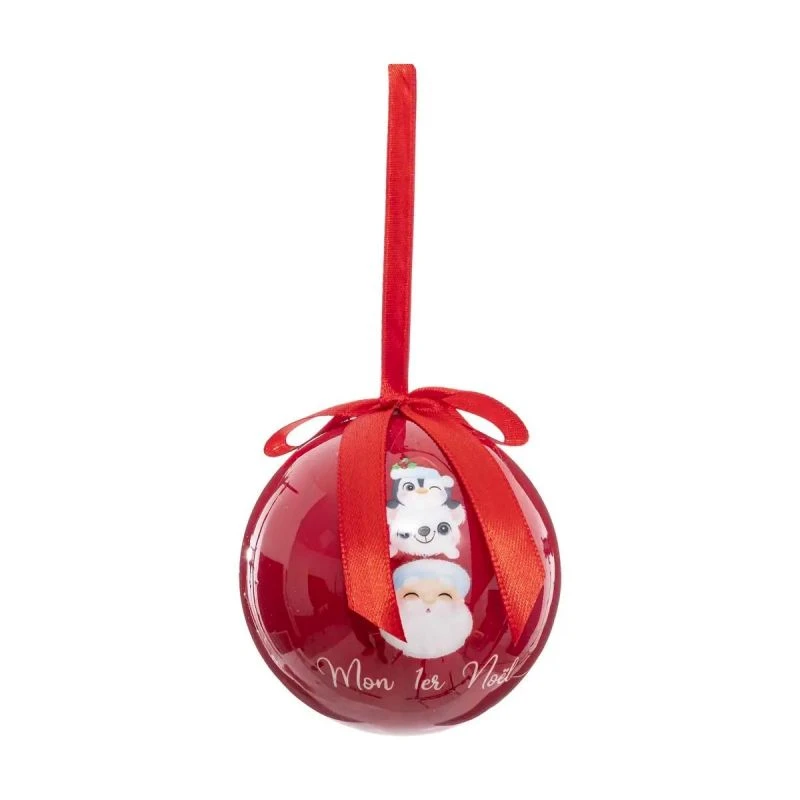 ATMOSPHERA Lot De 3 Boules De Noël "Délice Des Fêtes" 7cm Rouge 3 ATMOSPHERA Lot De 3 Boules De Noël "Délice Des Fêtes" 7cm Rouge – Image 3