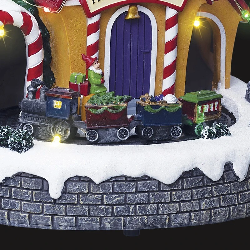 Village De Noël Animé Et Lumineux Poste Du Père Noël - Multicolore 3 Village De Noël Animé Et Lumineux Poste Du Père Noël - Multicolore – Image 3