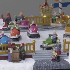 Village De Noël Animé, Lumineux Et Musical Auto-tamponneuses - Multicolore