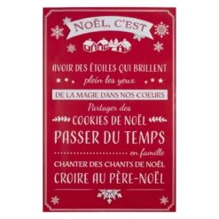 ATMOSPHERA Pancarte Murale Cadeau "Soir De Noël" 59cm Multicolore -Homcom Boutique 3560233792167 1