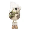 Déco De Noël Pingouin Avec Chapka Et Bouquet De Fleurs H 26 Cm