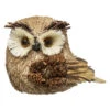 Déco De Noël Hibou Et Déco Pommes De Pin H 15 Cm