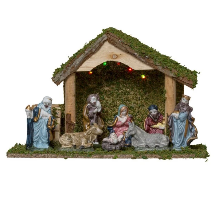 Crèche De Noël Avec 8 Santons 2 Crèche De Noël Avec 8 Santons – Image 2