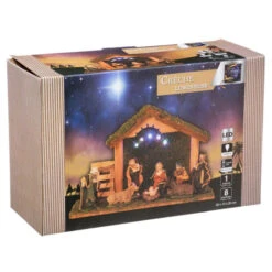 Crèche De Noël Avec 8 Santons 5 Crèche De Noël Avec 8 Santons -Homcom Boutique 3560237283685 3