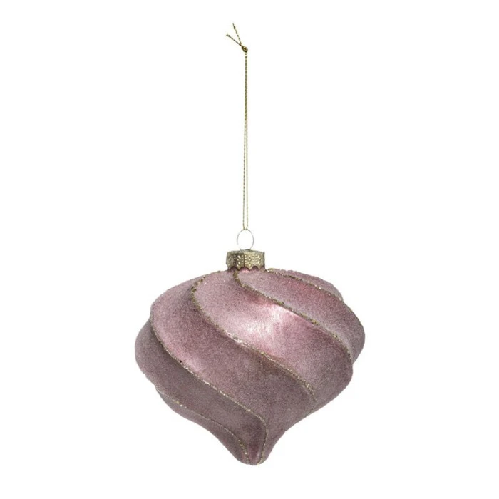 Sujet De Noël Goutte "Héritage" 10cm Rose 1 Sujet De Noël Goutte "Héritage" 10cm Rose