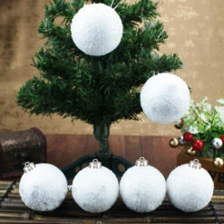 Boules De Noël Blanches 60 Mm X 3 -Homcom Boutique 3560238482780 4