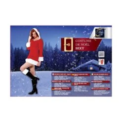 Déguisement Adulte "Mère Noël" 149cm Rouge