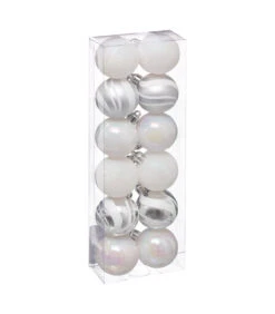 Déco De Sapin Lot De 12 Boules De Noël D 4 Cm - Rose Et Doré -Homcom Boutique 3560238714140 1