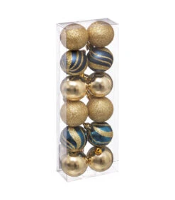 Déco De Sapin Lot De 12 Boules De Noël D 4 Cm - Rose Et Doré -Homcom Boutique 3560238714157 1