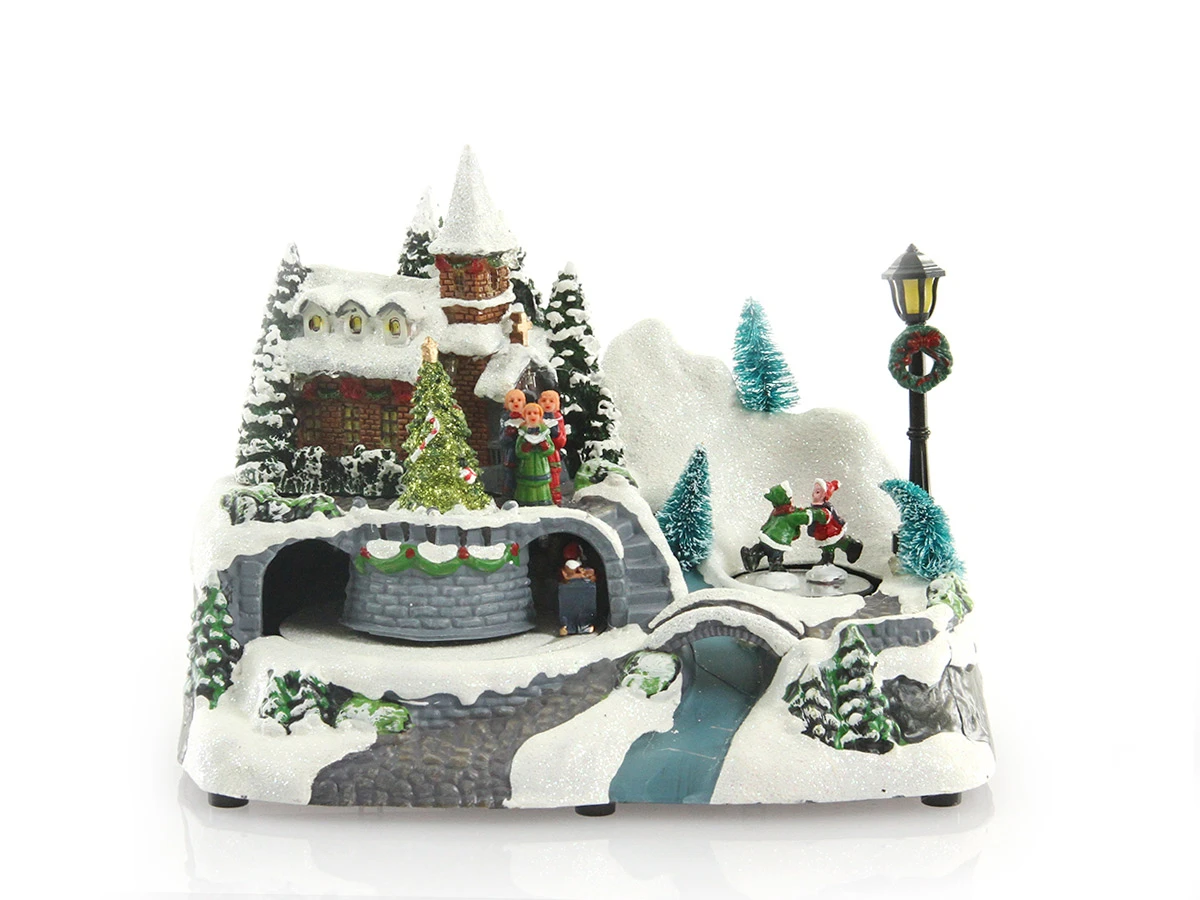 Village De Noël Lumineux Père Noël Et Ses Rennes - Nos Envies Déco 2 Village De Noël Lumineux Père Noël Et Ses Rennes - Nos Envies Déco – Image 2