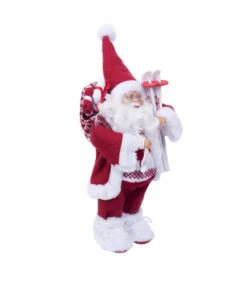 Père Noël Traditionnel En Habit Rouge Et Blanc H 30 Cm -Homcom Boutique 3560239478119 1