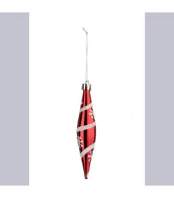 Lot De 3 Boules De Noël Forme Glaçons Pailletés Rouge -Homcom Boutique 3560239507925 3