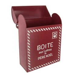 Boîte à Lettres Du Père Noël "Soir" 29cm Rouge