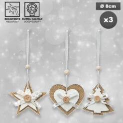 Sapin Nebraska 70 Cm + 6 Boules De Noël Blanches 60 Mm + 6 Décorations De Noël En Bois De Jute -Homcom Boutique 3560239659686 2