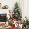 HOMCOM Sapin De Noël Artificiel Branches Enneigées Ø 75 X 150H Cm 554 Branches épines Imitation Nordmann Grand Réalisme 41 Houx