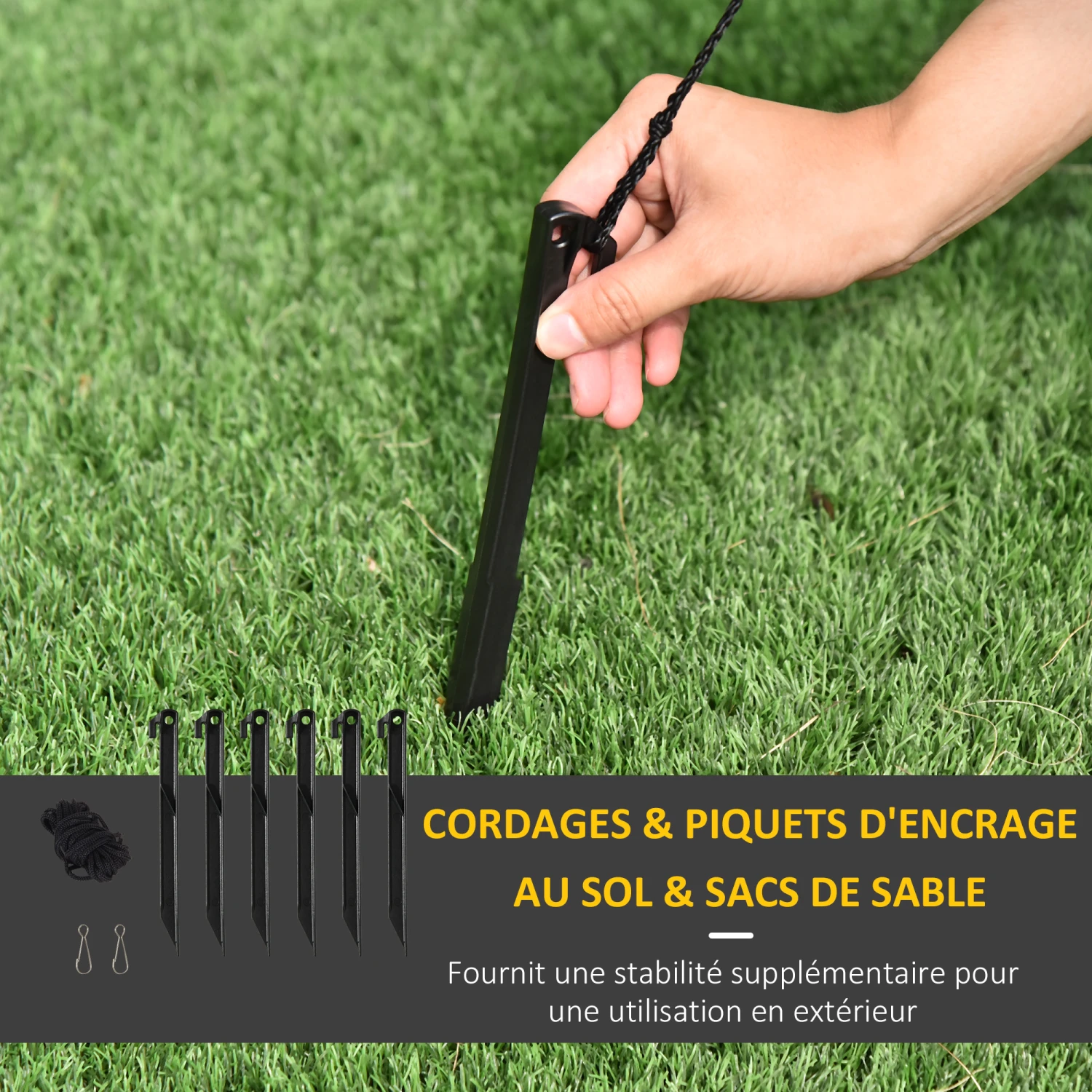 HOMCOM Père Noël Gonflable LED Dim. 240L X 57l X 112H Cm Avec Traîneau, Rennes, Hotte 6 LED Polyester Imperméable 7 HOMCOM Père Noël Gonflable LED Dim. 240L X 57l X 112H Cm Avec Traîneau, Rennes, Hotte 6 LED Polyester Imperméable – Image 7