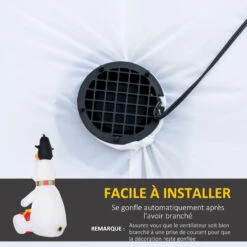 OUTSUNNY Ours Polaire Gonflable De Noël Décoration Gonflable LED De Noël 2,07H M 12 Lumières LED Pingouin Cadeau Blanc 10 OUTSUNNY Ours Polaire Gonflable De Noël Décoration Gonflable LED De Noël 2,07H M 12 Lumières LED Pingouin Cadeau Blanc -Homcom Boutique 3662970110317 4