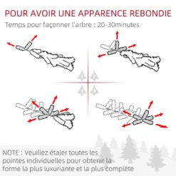 HOMCOM Sapin De Noël Artificiel Ø 87 X 180H Cm - 450 Branches épines Imitation Nordmann Grand Réalisme - 28 Pommes De Pin - Métal PVC Vert 11 HOMCOM Sapin De Noël Artificiel Ø 87 X 180H Cm - 450 Branches épines Imitation Nordmann Grand Réalisme - 28 Pommes De Pin - Métal PVC Vert -Homcom Boutique 3662970111178 5