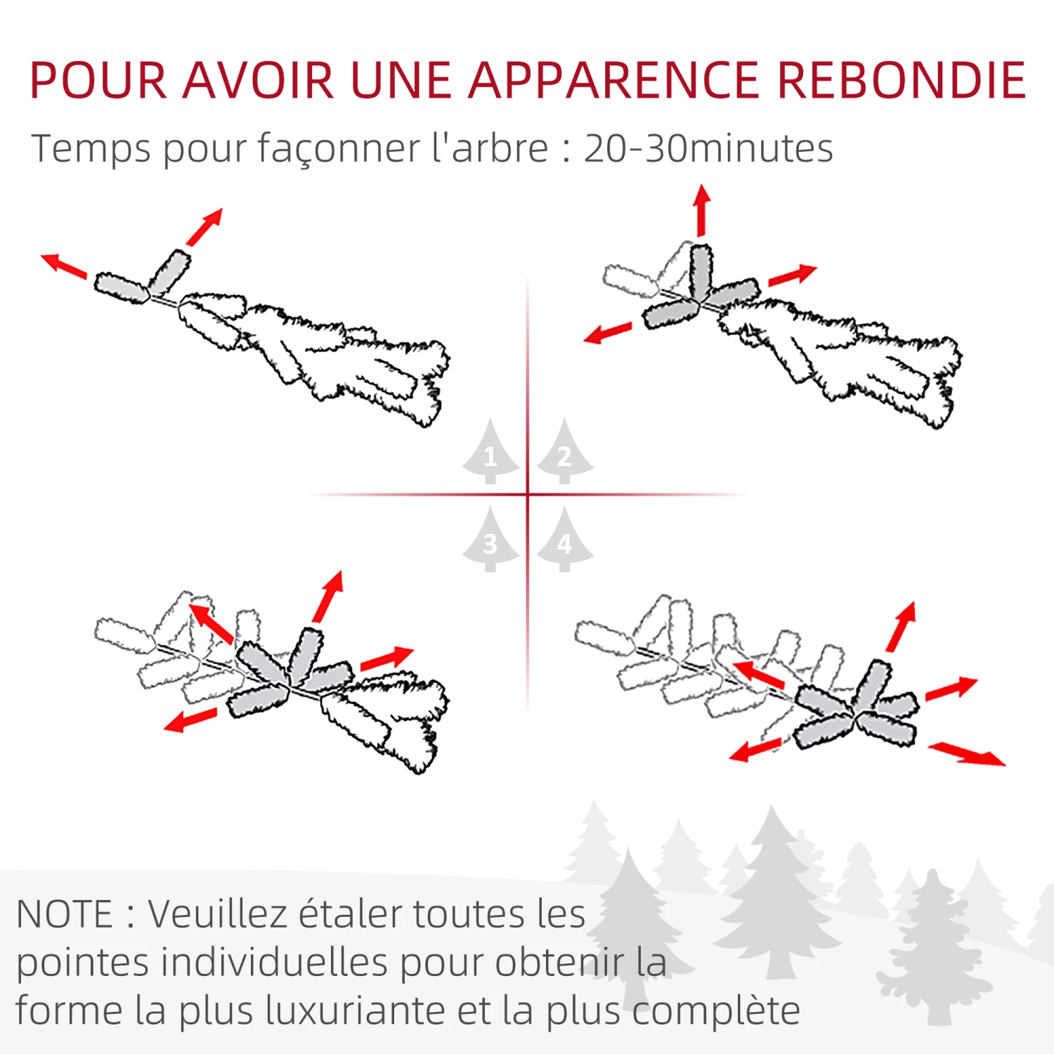 HOMCOM Sapin De Noël Artificiel Ø 87 X 180H Cm - 450 Branches épines Imitation Nordmann Grand Réalisme - 28 Pommes De Pin - Métal PVC Vert 5 HOMCOM Sapin De Noël Artificiel Ø 87 X 180H Cm - 450 Branches épines Imitation Nordmann Grand Réalisme - 28 Pommes De Pin - Métal PVC Vert – Image 5