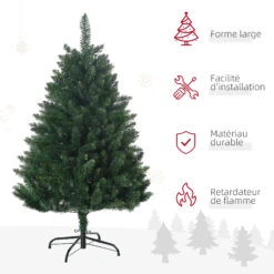 HOMCOM Sapin De Noël Artificiel Ø 85 X 120H Cm 305 Branches épines Imitation Nordmann Grand Réalisme Vert 8 HOMCOM Sapin De Noël Artificiel Ø 85 X 120H Cm 305 Branches épines Imitation Nordmann Grand Réalisme Vert -Homcom Boutique 3662970129029 4