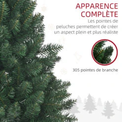 HOMCOM Sapin De Noël Artificiel Ø 85 X 120H Cm 305 Branches épines Imitation Nordmann Grand Réalisme Vert 9 HOMCOM Sapin De Noël Artificiel Ø 85 X 120H Cm 305 Branches épines Imitation Nordmann Grand Réalisme Vert -Homcom Boutique 3662970129029 5