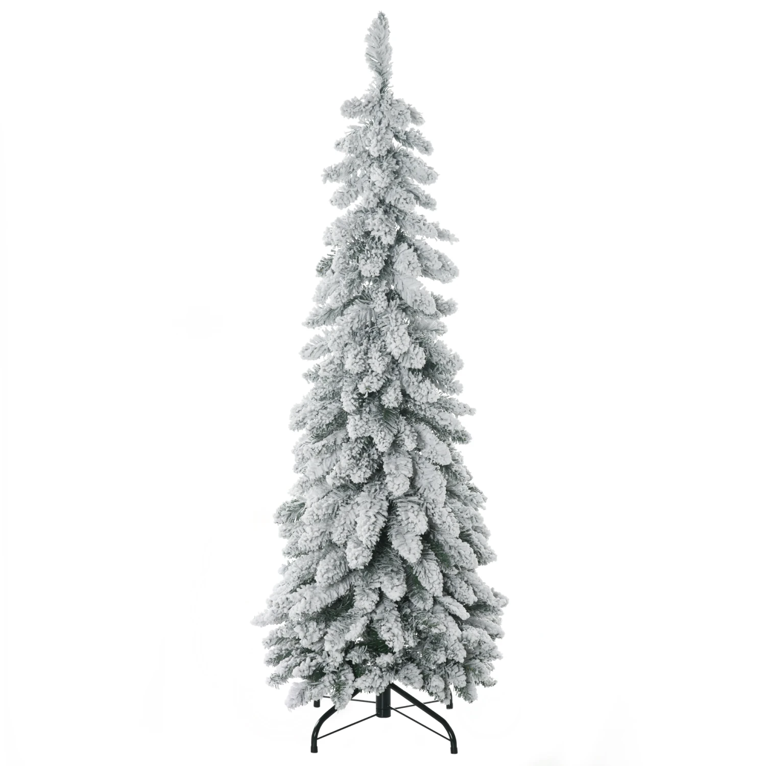HOMCOM Arbre De Noël Artificiel Sapin De Noël Avec Support En Acier 253 Branches Enneigées Socle Pliable Hauteur 135 Cm Vert 2 HOMCOM Arbre De Noël Artificiel Sapin De Noël Avec Support En Acier 253 Branches Enneigées Socle Pliable Hauteur 135 Cm Vert – Image 2