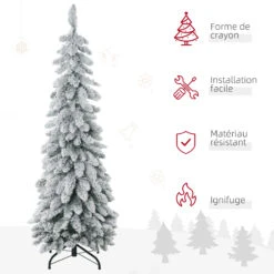 HOMCOM Arbre De Noël Artificiel Sapin De Noël Avec Support En Acier 253 Branches Enneigées Socle Pliable Hauteur 135 Cm Vert 10 HOMCOM Arbre De Noël Artificiel Sapin De Noël Avec Support En Acier 253 Branches Enneigées Socle Pliable Hauteur 135 Cm Vert -Homcom Boutique 3662970130056 4