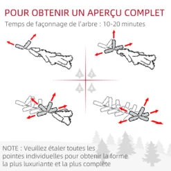 HOMCOM Arbre De Noël Artificiel Sapin De Noël Avec Support En Acier 253 Branches Enneigées Socle Pliable Hauteur 135 Cm Vert 12 HOMCOM Arbre De Noël Artificiel Sapin De Noël Avec Support En Acier 253 Branches Enneigées Socle Pliable Hauteur 135 Cm Vert -Homcom Boutique 3662970130056 6