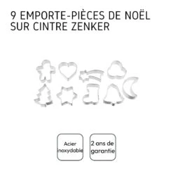 Lot De 9 Emporte-pièces De Noël Sur Cintre Zenker Emporte-pièces 42961 -Homcom Boutique 4008033429610 4
