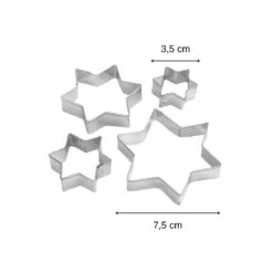 Lot De 4 Emporte-pièces De Noël En Forme D'étoiles Zenker Emporte-pièces 43009 -Homcom Boutique 4008033430098 3