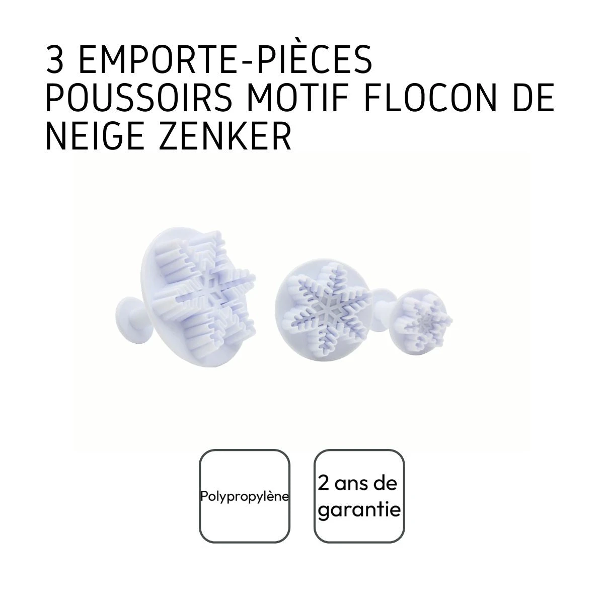 Lot De 3 Emporte-pièces De Noël Pour Pâte à Sucre Motif Flocon De Neige Zenker Emporte-pièces 43076 4 Lot De 3 Emporte-pièces De Noël Pour Pâte à Sucre Motif Flocon De Neige Zenker Emporte-pièces 43076 – Image 4