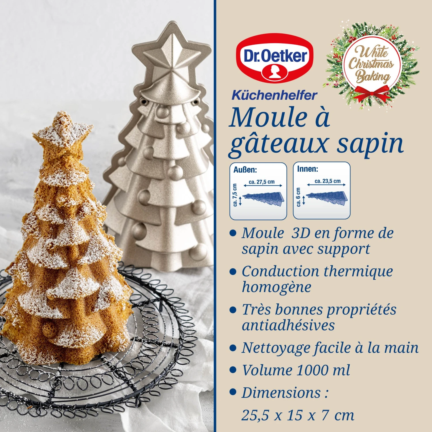 Dr. Oetker Moule à Gâteaux Original En Forme De Sapin De Noël Dr.Oetker Christmas 1392 1 Dr. Oetker Moule à Gâteaux Original En Forme De Sapin De Noël Dr.Oetker Christmas 1392
