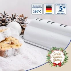 Dr. Oetker Moule à Gâteaux Pour Stollen Blanc Dr.Oetker Noël 1398 9 Dr. Oetker Moule à Gâteaux Pour Stollen Blanc Dr.Oetker Noël 1398 -Homcom Boutique 4044935013984 3