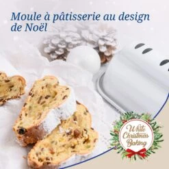 Dr. Oetker Moule à Gâteaux Pour Stollen Blanc Dr.Oetker Noël 1398 10 Dr. Oetker Moule à Gâteaux Pour Stollen Blanc Dr.Oetker Noël 1398 -Homcom Boutique 4044935013984 4