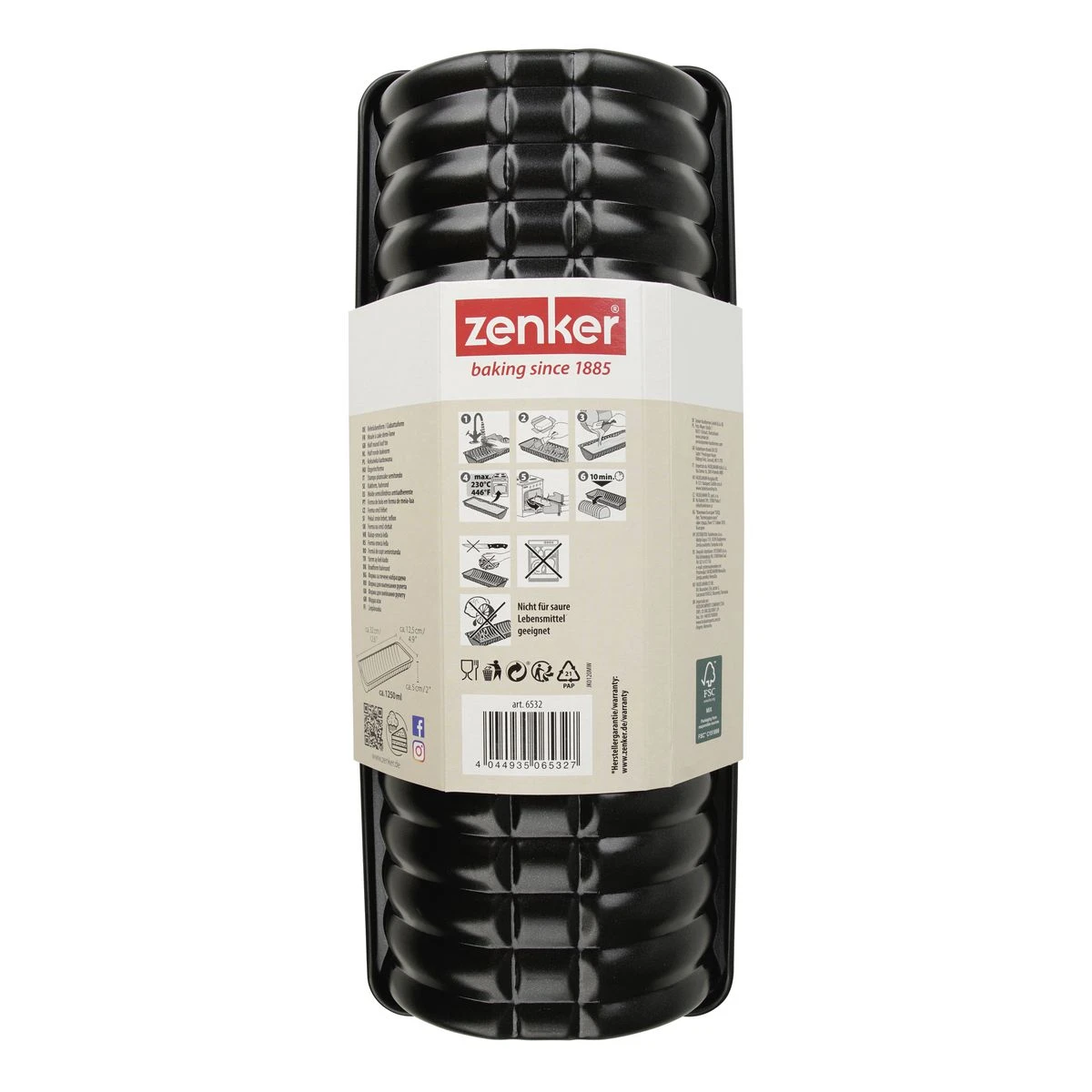 Moule à Bûche De Noël Zenker Black Metallic 6532 7 Moule à Bûche De Noël Zenker Black Metallic 6532 – Image 7