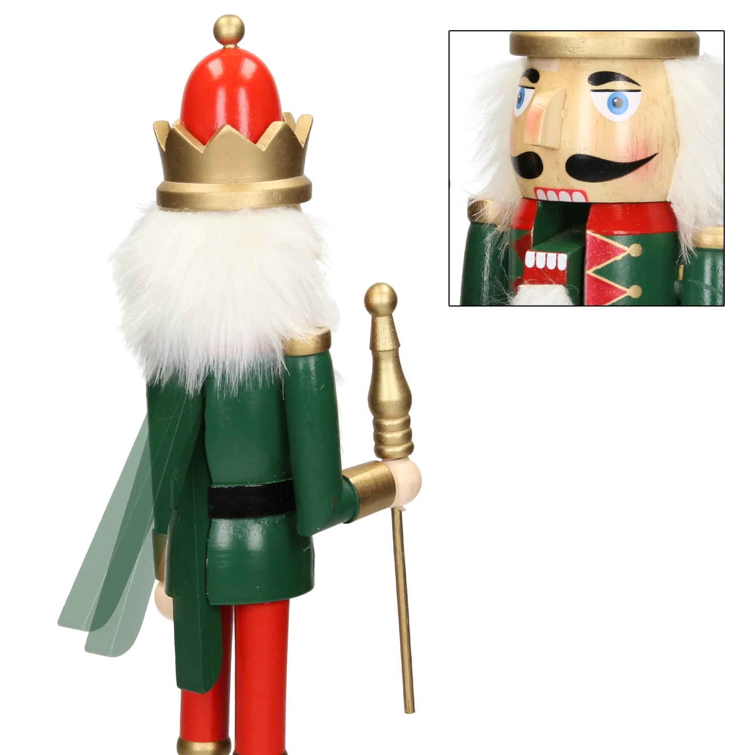 Casse-noisette Soldat Bois Décoration De Noël Traditionnel Couronne Rouge 38 Cm 5 Casse-noisette Soldat Bois Décoration De Noël Traditionnel Couronne Rouge 38 Cm – Image 5