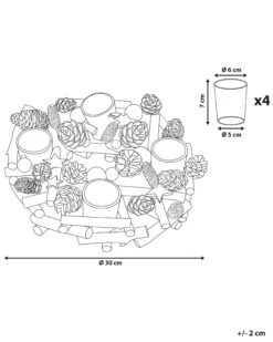 Bougeoir De Noël Vert JATUNI -Homcom Boutique 4251682247931 3