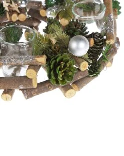 Bougeoir De Noël Vert JATUNI -Homcom Boutique 4251682247931 4