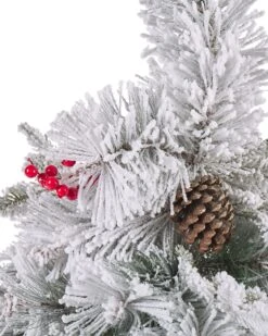 Sapin De Noël Artificiel Effet Neige 120 Cm Blanc MASALA -Homcom Boutique 4251682269681 4