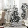 Sapin De Noël Effet Neige 120 Cm Blanc TOMICHI